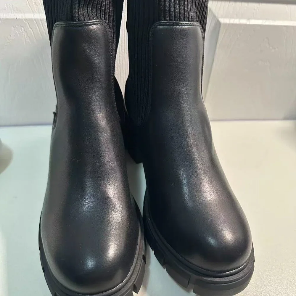 Women's Chelsea Ankle Boots Booties （black） - Picture 5 of 8